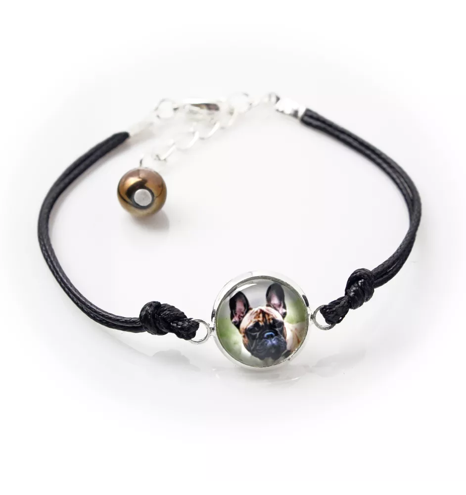 French Bulldog, Frenchie - bracelet with your photo handmade, unique jewelry from the Art-Dog brand