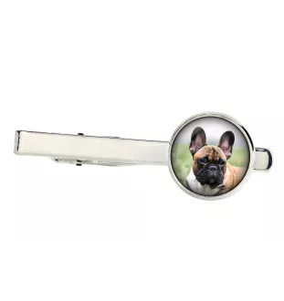 Bouledogue français - pince à cravate dans une boîte, cravate élégante, bijoux personnalisés de la marque Art-Dog