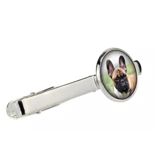 Bouledogue français - pince à cravate dans une boîte, cravate élégante, bijoux personnalisés de la marque Art-Dog