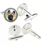 Bouledogue français - Boutons de manchette dans une boîte, bijoux faits à la main, produit de la marque Art-Dog
