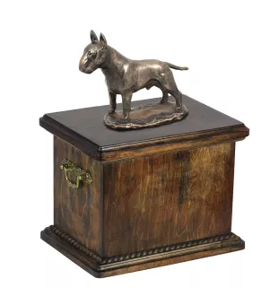 Bull Terrier - une urne pour les cendres d'un chien, une urne avec une statuette, une urne élégante de style classique de la marque Art-Dog