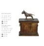 Bull Terrier, Bully - urn for the ashes of a dog, urn with a statuette, elegant urn in the classic style of the Art-Dog brand