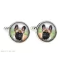 Bouledogue français - Boutons de manchette dans une boîte, bijoux faits à la main, produit de la marque Art-Dog