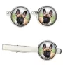 French Bulldog, Frenchie - cufflinks and tie with your photo, a suit decoration, men's jewelry from the Art-Dog brand.