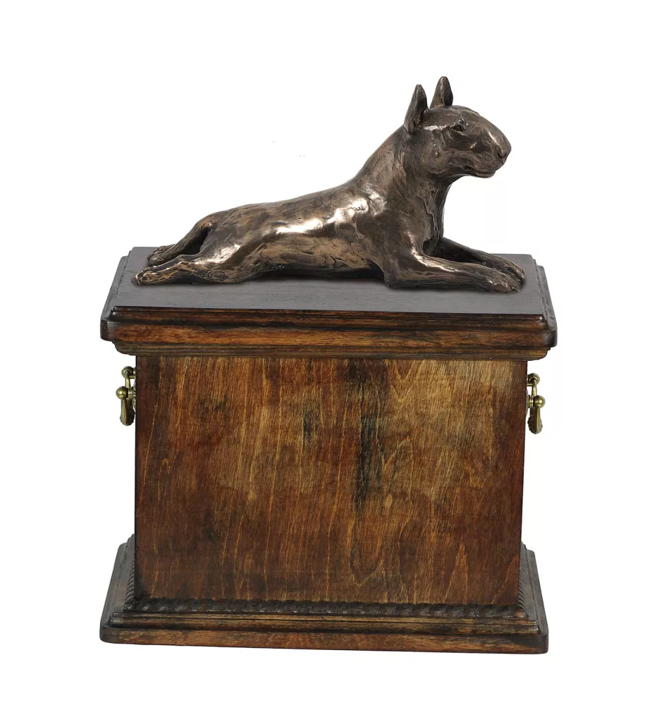 Bull Terrier I - une urne pour les cendres d'un chien, une urne avec une statuette, une urne élégante de style classique de la marque Art-Dog