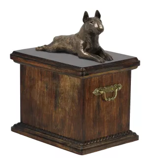 Bull Terrier I - une urne pour les cendres d'un chien, une urne avec une statuette, une urne élégante de style classique de la marque Art-Dog