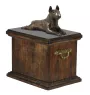 Bulterier urna ze statuetką drewniana Art-Dog