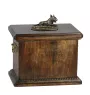 Bull Terrier, Bully II - urn for the ashes of a dog, urn with a statuette, elegant urn in the classic style of the Art-Dog brand