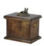 Bull Terrier, Bully II - urn for the ashes of a dog, urn with a statuette, elegant urn in the classic style of the Art-Dog brand