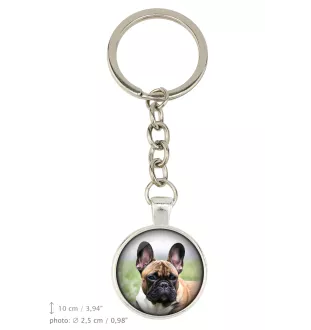 Französische Bulldogge - Schlüsselanhänger in einer Box, eigenes Foto, Schlüsselanhänger der Marke Art-Dog