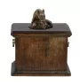Bull Terrier, Bullterrier III eine Urne für die Asche des Hundes, eine Urne mit einer Statue, eine elegante Urne im klassischen Stil der Marke Art-Dog