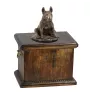 Bull Terrier IV - une urne pour les cendres d'un chien, une urne avec une statuette, une urne élégante de style classique de la marque Art-Dog