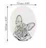 Bouledogue français - une plaque commémorative avec une photo de chien, une plaque funéraire avec une impression, une plaque ovale personnalisée de la marque Art-Dog