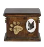 Bulterier drewnianai urna z psem Art-Dog