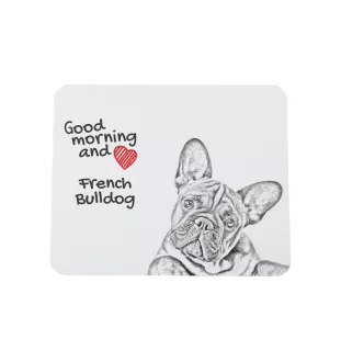Französische Bulldogge - Mauspad mit Druck, personalisiertes Mauspad mit Hund, einzigartiges Gadget für Büroangestellte von Art-Dog.