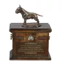 Bull Terrier, Bully - urn for dog ashes, urn with a statuette, personalized urn for dog ashes by Art-Dog brand