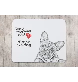 Bouledogue français - tapis de souris personnalisé avec impression, tapis de souris personnalisé avec chien, accessoire unique pour employé de bureau de la marque Art-Dog