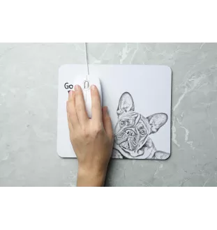 Bouledogue français - tapis de souris personnalisé avec impression, tapis de souris personnalisé avec chien, accessoire unique pour employé de bureau de la marque Art-Dog