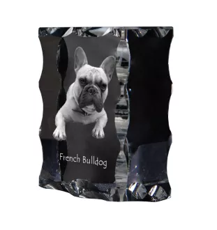 Buldog francuski ramka kryształowa z psem Art-Dog