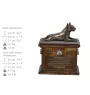 Bull Terrier, Bully III - urn for dog ashes, urn with a statuette, personalized urn for dog ashes by Art-Dog brand
