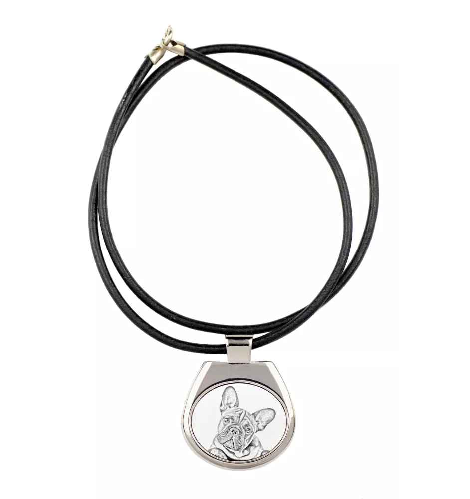French Bulldog, Frenchie - dog necklace, personalized pendant with a photo, unique necklace for women and men by Art-Dog brand