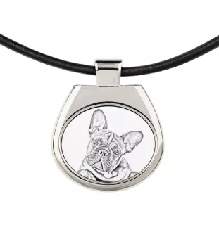 French Bulldog, Frenchie - dog necklace, personalized pendant with a photo, unique necklace for women and men by Art-Dog brand