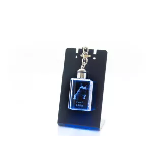 Bouledogue français - Porte-clés en cristal avec photo de chien, porte-clés lumineux, cadeau unique de la marque Art-Dog