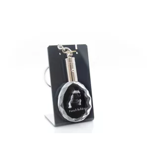 French Bulldog, Frenchie - pendant with a photo of a dog, crystal key ring in a gift box, a unique gift by Art-Dog