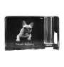 Bouledogue français - Porte-stylos, organiseur en cristal avec photo de chien, décoration de bureau unique par la marque Art-Dog