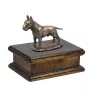 Bull Terrier, Bully IV - urn for dog ashes, classic urn with a statuette, elegant urn with a dog by Art-Dog brand