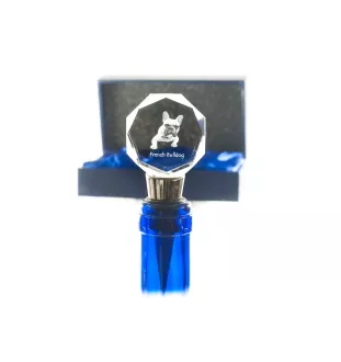 French Bulldog, Frenchie - Bottle stopper, crystal wine stopper with photo, personalised gift for bartender by Art-Dog brand
