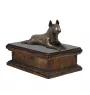 Bull Terrier, Bullterrier - Hund Ascheurne, klassische Urne mit Statue, elegante Urne mit Hund von der Marke Art-Dog