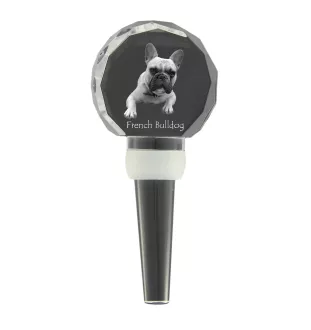 Französische Bulldogge - Kristallflaschenverschluss, einzigartiger Weinverschluss mit Foto, personalisiertes Geschenk für Sommelier der Marke Art-Dog