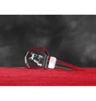 Französische Bulldogge - Kristallflaschenverschluss, einzigartiger Weinverschluss mit Foto, personalisiertes Geschenk für Sommelier der Marke Art-Dog