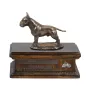 Bull Terrier, Bully - urn for dog ashes, personalized urn with a statue, wooden urn with a dog by Art-Dog brand