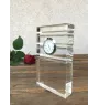 French Bulldog, Frenchie - glass clock with a photo, photo of a dog in crystal, personalized standing office clock by Art-Dog brand