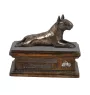 Bull Terrier, Bully III - urn for dog ashes, personalized urn with a statue, wooden urn with a dog by Art-Dog brand