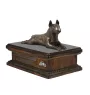 Bull Terrier, Bully III - urn for dog ashes, personalized urn with a statue, wooden urn with a dog by Art-Dog brand