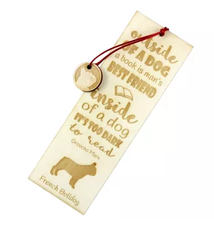 Französische Bulldogge - Lesezeichen mit Hund, personalisiertes Lesezeichen, Geschenk für Bücherwurm von der Marke Art-Dog