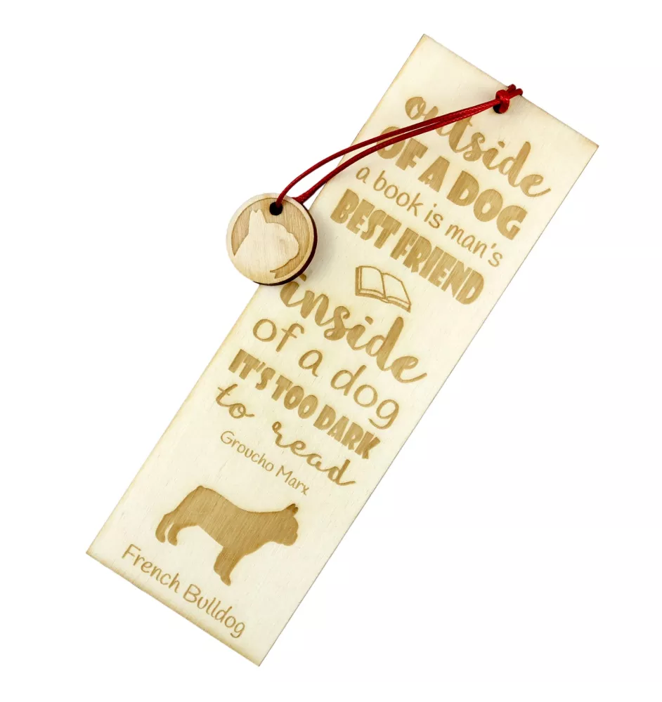 Französische Bulldogge - Lesezeichen mit Hund, personalisiertes Lesezeichen, Geschenk für Bücherwurm von der Marke Art-Dog