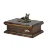 Bull Terrier VI - urne pour cendres de chien, urne personnalisée avec une statuette, urne en bois avec un chien de la marque Art-Dog