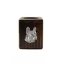 Bouledogue français I - bougeoir en bois avec un chien, un souvenir unique après la perte d'un chien, une œuvre artisanale de la marque Art-Dog