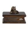 Bull Terrier VIII - urne pour cendres de chien, urne personnalisée avec une statuette, urne en bois avec un chien de la marque Art-Dog