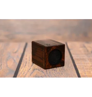 Bouledogue français I - bougeoir en bois avec un chien, un souvenir unique après la perte d'un chien, une œuvre artisanale de la marque Art-Dog