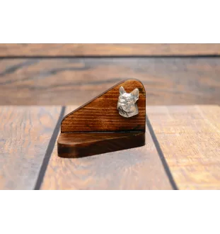 French Bulldog, Frenchie II - wooden candle holder with a dog, tealight holder, a memorial place for a dog by Art-Dog brand