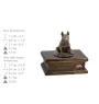 Bull Terrier X urne in Hundeasche, personalisierte Urne mit Statue, Holzurne mit Hund von Art-Dog