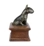 Bull Terrier - urne pour les cendres d'un chien avec une statuette, urne personnalisée en bois, petite urne pour les cendres de chien de la marque Art-Dog