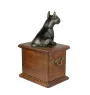 Bull Terrier, Bully - urn for dog ashes, wooden urn with a dog silhouette, classic urn for dog ashes by Art-Dog brand