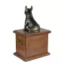 Bull Terrier, Bullterrier - Hund Ascheurne, Holzurne mit Hundesilhouette, klassische Hund Ascheurne von der Marke Art-Dog