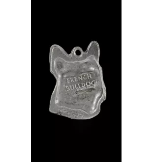 Französische Bulldogge II - Halskette mit Hund, Hundeanhänger an einer silbernen Kette, einzigartiger Schmuck der Marke Art-Dog